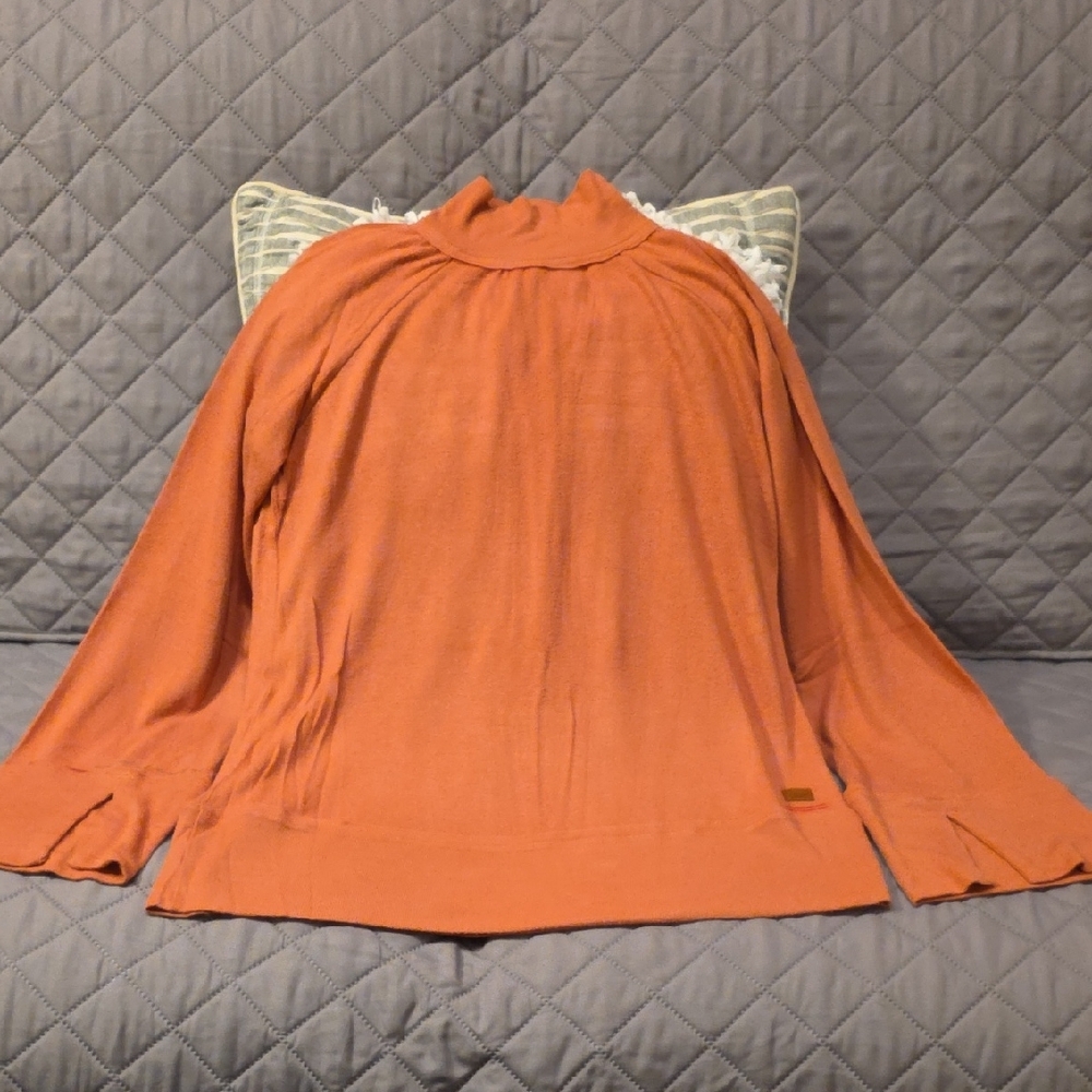 Peace Love World Coral Cowl Neck Sweater - Picture 6 of 16